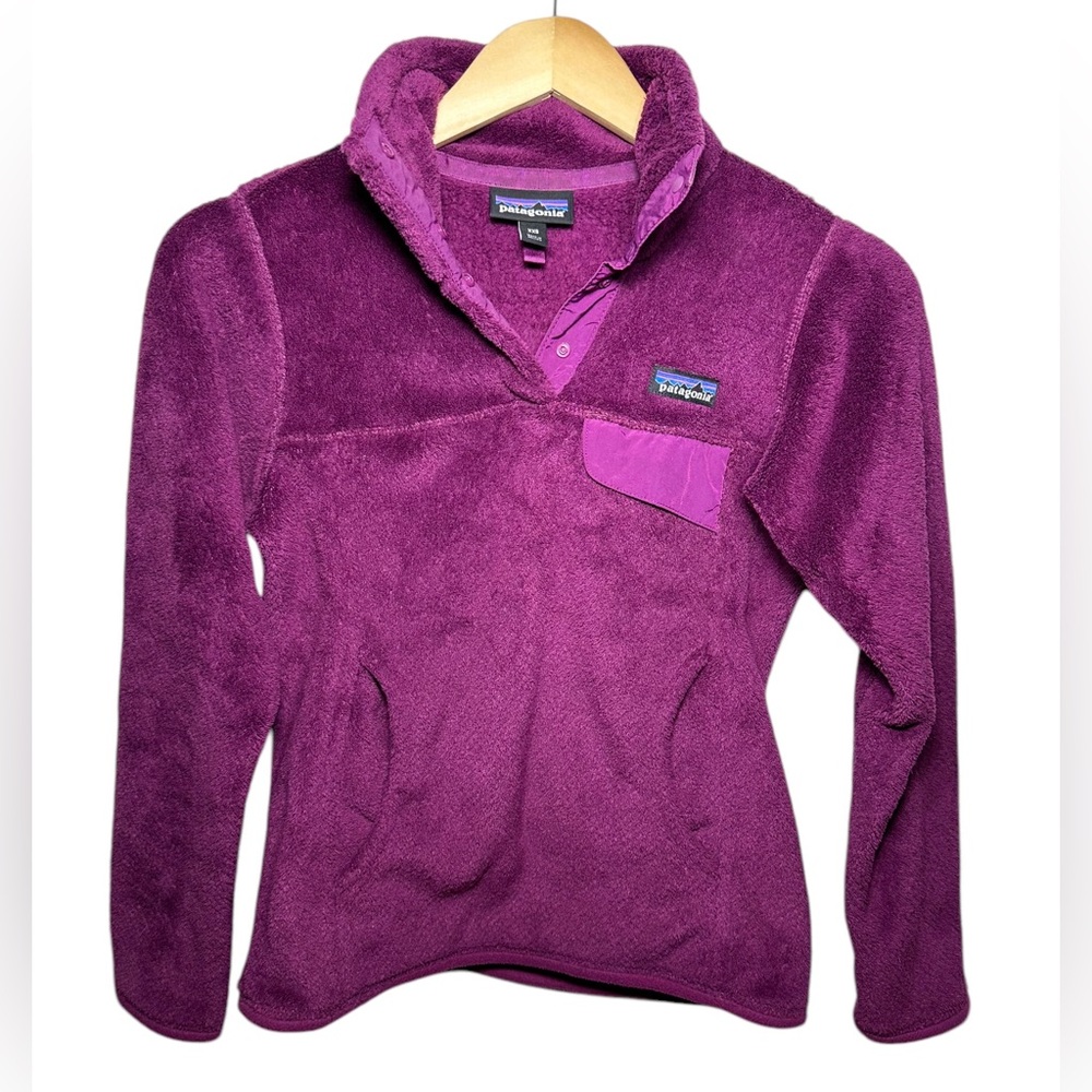 Patagonia Women's Re-Tool Snap-T Pullover Ikat Purple Size  XXS  Polartec